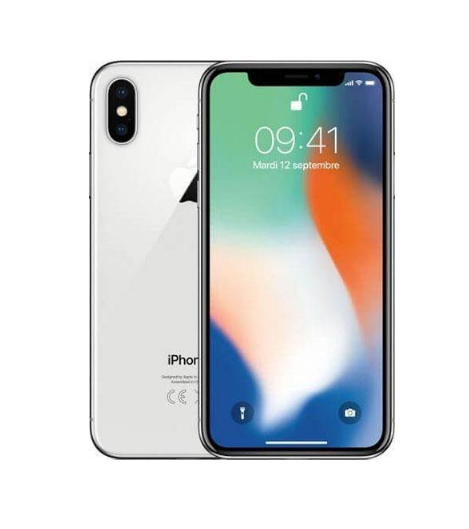 Apple iPhone X 256GB (Near New)(A) Renewed - Silver (Battery 85%+)