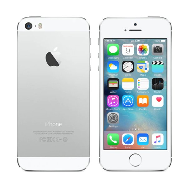 Apple iPhone 5S 64GB (Near New)(A) Renewed - Silver (New Battery)