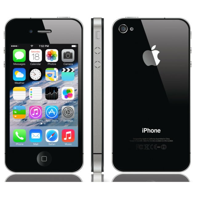 Apple iPhone 4S 16GB (Good Condition)(B-) Renewed - Black (New Battery)