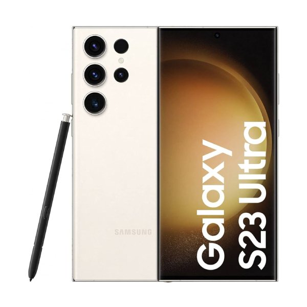 Samsung Galaxy S23 Ultra 256GB (Excellent Condition)(B+) Renewed - Cream (Battery 80%+)