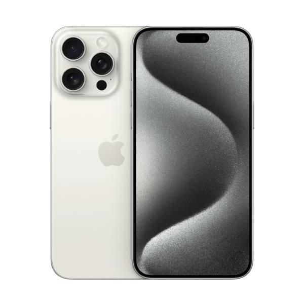 Apple iPhone 15 Pro 256GB (Fair Condition)(C+) Renewed - White Titanium (Battery 85%+)