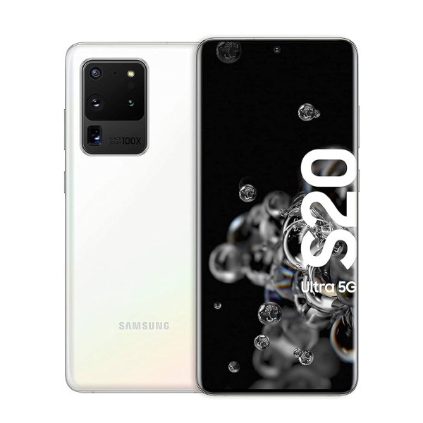 Samsung Galaxy S20 Ultra 5G 256GB (Near New)(A) Renewed - Cloud White (Battery 80%+)