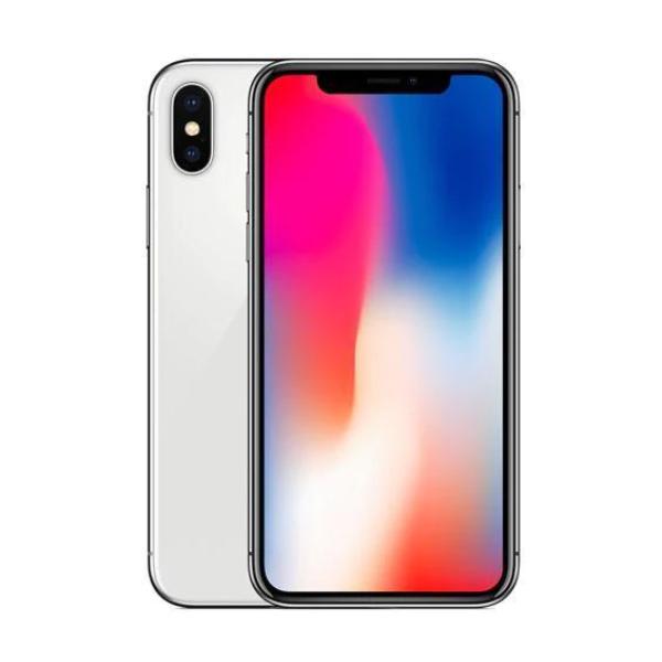 Apple iPhone X 256GB (Near New)(A) Renewed - Silver (Battery 80%+)