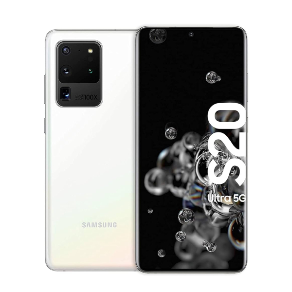Samsung Galaxy S20 Ultra 5G 256GB (Near New)(A) Renewed - Cloud White (Battery 85%+)